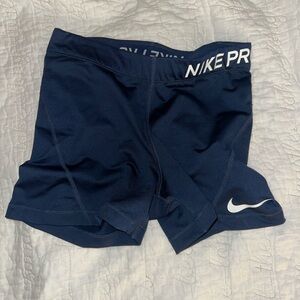Nike Pro Dark Blue Athletic Shorts